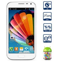 smartphone de 5,0 pulgadas JIAKE  Android 4.2 3G Phablet  Quad Core 1.3GHz 1GB 4GB WVGA Screen Dual Cameras GPS